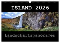 Island 2026 Landschaftspanoramen (Wandkalender 2026 DIN A3 quer), CALVENDO Monatskalender