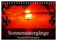 Sonnenuntergänge • Traumhafte Farbspiele (Tischkalender 2026 DIN A5 quer), CALVENDO Monatskalender