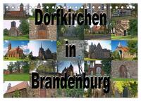 Dorfkirchen in Brandenburg (Tischkalender 2026 DIN A5 quer), CALVENDO Monatskalender