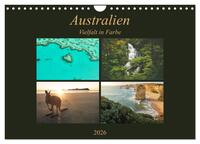 Australien - Farbige Vielfalt (Wandkalender 2026 DIN A4 quer), CALVENDO Monatskalender