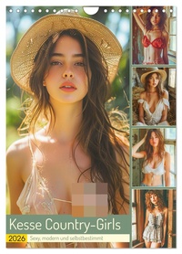 Kesse Country-Girls. Sexy, modern und selbstbestimmt (Wandkalender 2026 DIN A4 hoch), CALVENDO Monatskalender