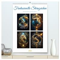 Fantasievolle Sternzeichen (hochwertiger Premium Wandkalender 2026 DIN A2 hoch), Kunstdruck in Hochglanz