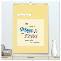 Was Mann über Frau wissen sollte und umgekehrt ... (hochwertiger Premium Wandkalender 2026 DIN A2 hoch), Kunstdruck in Hochglanz