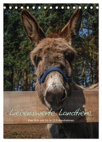 Liebenswerte Landtiere (Tischkalender 2026 DIN A5 hoch), CALVENDO Monatskalender