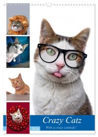 Crazy Catz. (Wandkalender 2026 DIN A3 hoch), CALVENDO Monatskalender