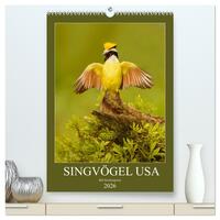 Singvögel USA (hochwertiger Premium Wandkalender 2026 DIN A2 hoch), Kunstdruck in Hochglanz