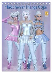 Mädchen im Manga Style (Tischkalender 2026 DIN A5 hoch), CALVENDO Monatskalender