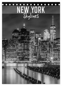 NEW YORK Skylines (Tischkalender 2026 DIN A5 hoch), CALVENDO Monatskalender