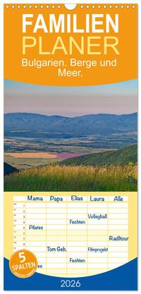 Familienplaner 2026 - Bulgarien. Berge und Meer. mit 5 Spalten (Wandkalender, 21 x 45 cm) CALVENDO