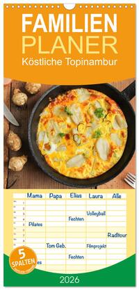 Familienplaner 2026 - Köstliche Topinambur mit 5 Spalten (Wandkalender, 21 x 45 cm) CALVENDO