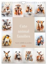 Cute animal families (Wall Calendar 2026 DIN A4 portrait), CALVENDO 12 Month Wall Calendar