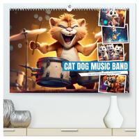 Cat dog music band (High Quality Premium Wall Calendar 2026 DIN A2 landscape),CALVENDO 12 Month Wall Calendar