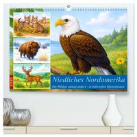 Niedliches Nordamerika (hochwertiger Premium Wandkalender 2026 DIN A2 quer), Kunstdruck in Hochglanz