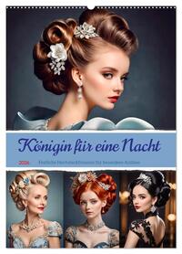 Königin für eine Nacht. Festliche Hochsteckfrisuren für besondere Anlässe (Wandkalender 2026 DIN A2 hoch), CALVENDO Monatskalender