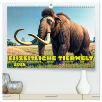 Eiszeitliche Tierwelt (hochwertiger Premium Wandkalender 2026 DIN A2 quer), Kunstdruck in Hochglanz