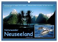 Naturwunder Neuseeland - in Bild und Text (Wandkalender 2026 DIN A3 quer), CALVENDO Monatskalender