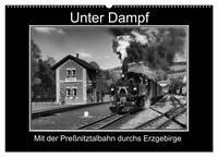 Unter Dampf - Mit der Preßnitztalbahn durchs Erzgebirge (Wandkalender 2026 DIN A2 quer), CALVENDO Monatskalender