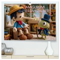 Amigurumi Erzählzauber. Fantastische Geschichten als Häkelkunst inszeniert (hochwertiger Premium Wandkalender 2026 DIN A2 quer), Kunstdruck in Hochglanz