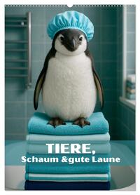 Tiere, Schaum und gute Laune (Wandkalender 2026 DIN A2 hoch), CALVENDO Monatskalender
