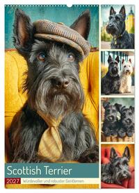 Scottish Terrier. Würdevoller und robuster Gentlemen (Wandkalender 2027 DIN A2 hoch), CALVENDO Monatskalender