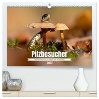Pilzbesucher (hochwertiger Premium Wandkalender 2027 DIN A2 quer), Kunstdruck in Hochglanz