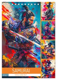 Samurai - Stahl Ehre Mut (Tischkalender 2027 DIN A5 hoch), CALVENDO Monatskalender
