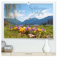 Schliersee-Idylle (hochwertiger Premium Wandkalender 2027 DIN A2 quer), Kunstdruck in Hochglanz