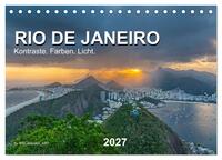 Rio de Janeiro - Kontraste. Farben. Licht (Tischkalender 2027 DIN A5 quer), CALVENDO Monatskalender