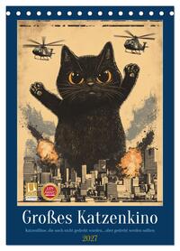 Großes Katzenkino (Tischkalender 2027 DIN A5 hoch), CALVENDO Monatskalender
