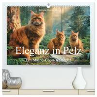 Eleganz in Pelz - ein Maine Coon - Kalender (hochwertiger Premium Wandkalender 2027 DIN A2 quer), Kunstdruck in Hochglanz