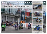 Faszination Superbikes (Tischkalender 2027 DIN A5 quer), CALVENDO Monatskalender