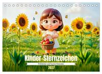 Kinder‑Sternzeichen - Fröhlicher und bunter Kalender (Tischkalender 2027 DIN A5 quer), CALVENDO Monatskalender
