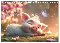 Vom Glück, ein Schweinchen zu sein (Wandkalender 2027 DIN A4 quer), CALVENDO Monatskalender