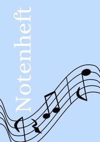 Notenheft: DIN A4 Notenlinienheft | 100 Seiten mit 12 Notenzeilen / Systeme pro Blatt | Papier 90g/m² | Musikheft mit Notenlinien