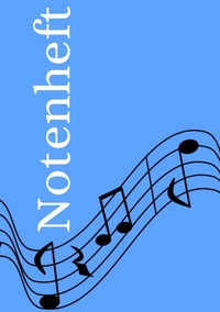 Notenheft: DIN A5 Notenlinienheft | 100 Seiten mit 12 Notenzeilen / Systeme pro Blatt | Papier 90g/m² | Musikheft mit Notenlinien