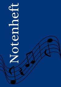Notenheft: DIN A4 Notenlinienheft | 100 Seiten mit 12 Notenzeilen / Systeme pro Blatt | Papier 90g/m² | Musikheft mit Notenlinien