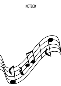 Notbok: DIN A4 notlinjebok | 30 sidor med 12 notlinjer / system per ark | Papper 90g/m² | Musikbok med notlinjer