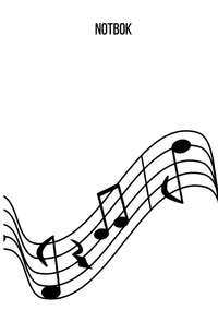 Notbok: DIN A5 notlinjebok | 46 sidor med 12 notlinjer / system per ark | Papper 90g/m² | Musikbok med notlinjer