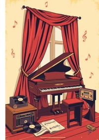 Notenheft Piano: DIN A5 Notenlinienheft | 30 Seiten mit 12 Notenzeilen / Systeme pro Blatt | Papier 90g/m² | Musikheft mit Notenlinien