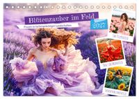 Blütenzauber im Feld - Frauen in farbenprächtiger Landschaften (Tischkalender 2027 DIN A5 quer), CALVENDO Monatskalender