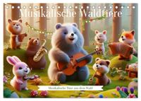 Musikalische Waldtiere (Tischkalender 2027 DIN A5 quer), CALVENDO Monatskalender