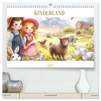 KINDERLAND (hochwertiger Premium Wandkalender 2027 DIN A2 quer), Kunstdruck in Hochglanz