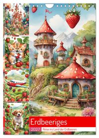 Erdbeeriges - Reise ins Land der Erdbeeren (Wandkalender 2027 DIN A4 hoch), CALVENDO Monatskalender