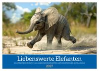 Liebenswerte Elefanten (Wandkalender 2027 DIN A2 quer), CALVENDO Monatskalender