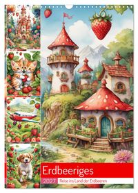 Erdbeeriges - Reise ins Land der Erdbeeren (Wandkalender 2027 DIN A3 hoch), CALVENDO Monatskalender