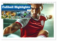 Fußball Highlights - Von der KI geschaffene Spielmomente (Wandkalender 2027 DIN A4 quer), CALVENDO Monatskalender