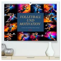 Volleyball und Motivation (hochwertiger Premium Wandkalender 2027 DIN A2 quer), Kunstdruck in Hochglanz