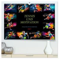 Tennis und Motivation (hochwertiger Premium Wandkalender 2027 DIN A2 quer), Kunstdruck in Hochglanz