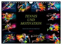 Tennis und Motivation (Wandkalender 2027 DIN A4 quer), CALVENDO Monatskalender