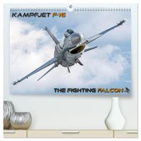 Kampfjet F-16 The Fighting Falcon (hochwertiger Premium Wandkalender 2027 DIN A2 quer), Kunstdruck in Hochglanz